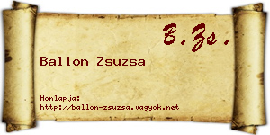 Ballon Zsuzsa névjegykártya